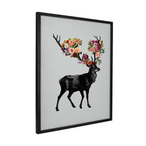 Quadro Decorativo Spring Itself Deer Floral | Tobias Fonseca - Meu Rodapé