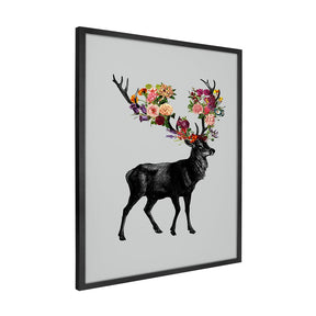Quadro Decorativo Spring Itself Deer Floral | Tobias Fonseca - Meu Rodapé