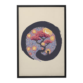 Quadro Decorativo Sumie Starry Night Cat | Tobias Fonseca - Meu Rodapé