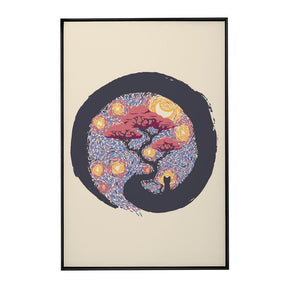Quadro Decorativo Sumie Starry Night Cat | Tobias Fonseca - Meu Rodapé
