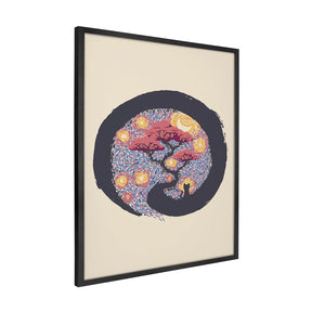 Quadro Decorativo Sumie Starry Night Cat | Tobias Fonseca - Meu Rodapé