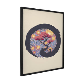 Quadro Decorativo Sumie Starry Night Cat | Tobias Fonseca - Meu Rodapé