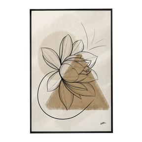 Quadro Decorativo Tríade Bege | BiBox - Meu Rodapé