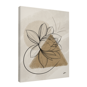 Quadro Decorativo Tríade Bege | BiBox - Meu Rodapé