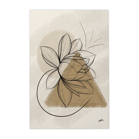 Quadro Decorativo Tríade Bege | BiBox - Meu Rodapé