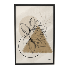 Quadro Decorativo Tríade Bege | BiBox - Meu Rodapé