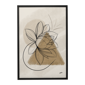 Quadro Decorativo Tríade Bege | BiBox - Meu Rodapé