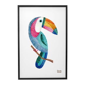 Quadro Decorativo Tucano Bordado | Camila Pasinato - Meu Rodapé