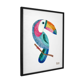 Quadro Decorativo Tucano Bordado | Camila Pasinato - Meu Rodapé