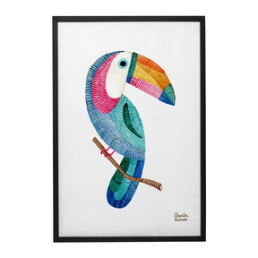 Quadro Decorativo Tucano Bordado | Camila Pasinato - Meu Rodapé