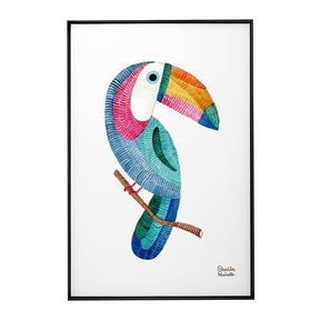 Quadro Decorativo Tucano Bordado | Camila Pasinato - Meu Rodapé