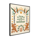 Quadro Decorativo Viver é Melhor que Sonhar | Camila Sant’Anna - Meu Rodapé