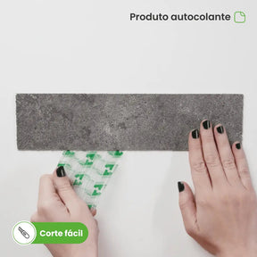 Revestimento Tijolinho Autocolante em Pedra Flexível-Meu-Rodape--