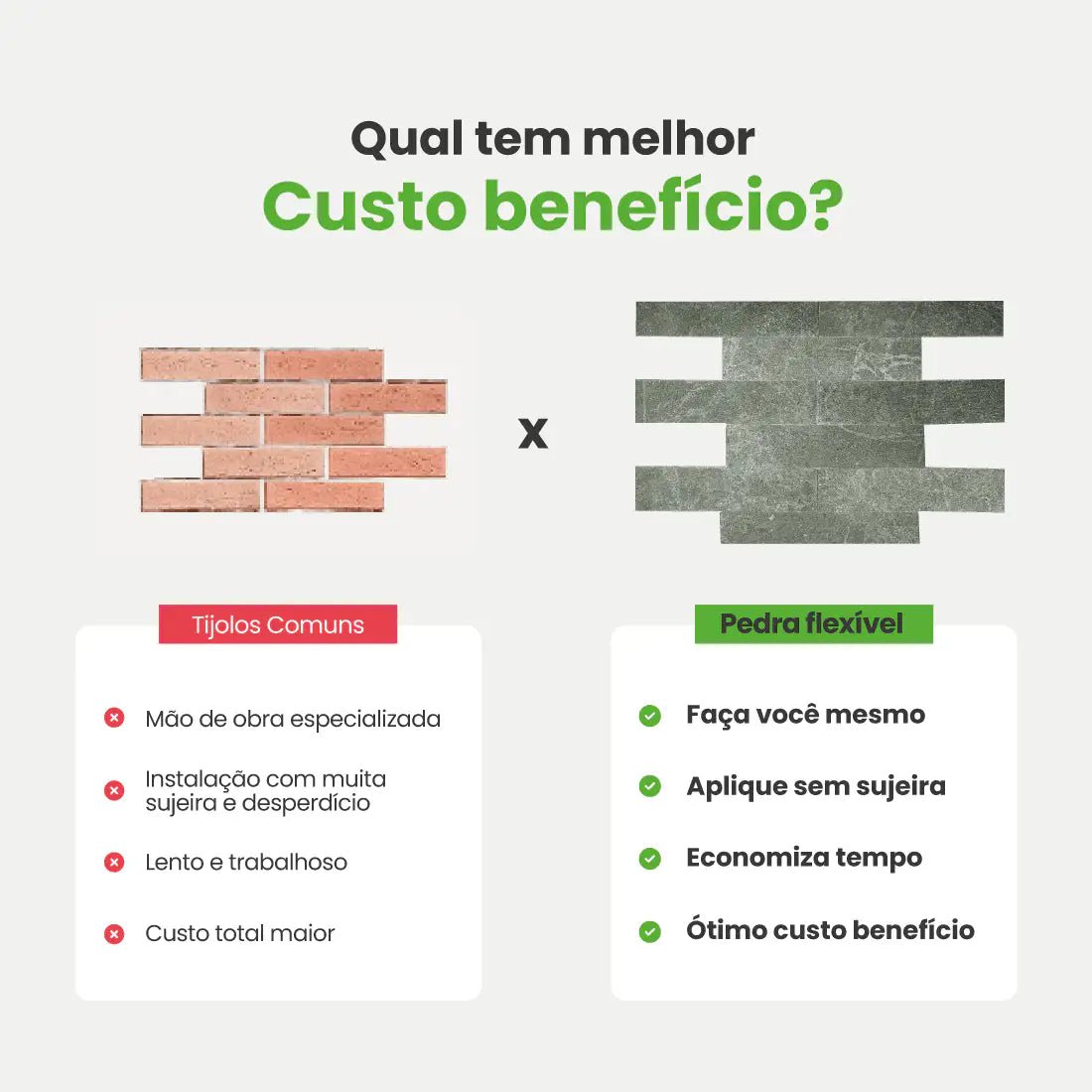 Revestimento Tijolinho Autocolante em Pedra Flexível-Meu-Rodape--