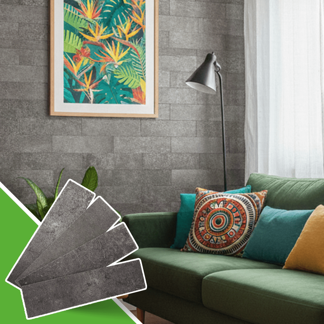 Revestimento Tijolinho Autocolante em Pedra Flexível - Meu Rodapé