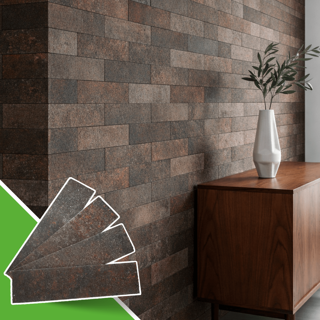 Revestimento Tijolinho Autocolante em Pedra Flexível - Meu Rodapé