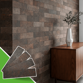 Revestimento Tijolinho Autocolante em Pedra Flexível - Meu Rodapé