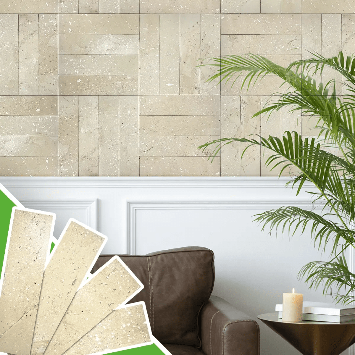 Revestimento Tijolinho Autocolante em Pedra Flexível - Meu Rodapé