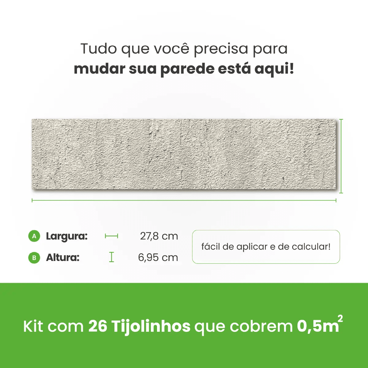 Revestimento Tijolinho Autocolante em Pedra Flexível - Meu Rodapé