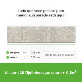 Revestimento Tijolinho Autocolante em Pedra Flexível - Meu Rodapé