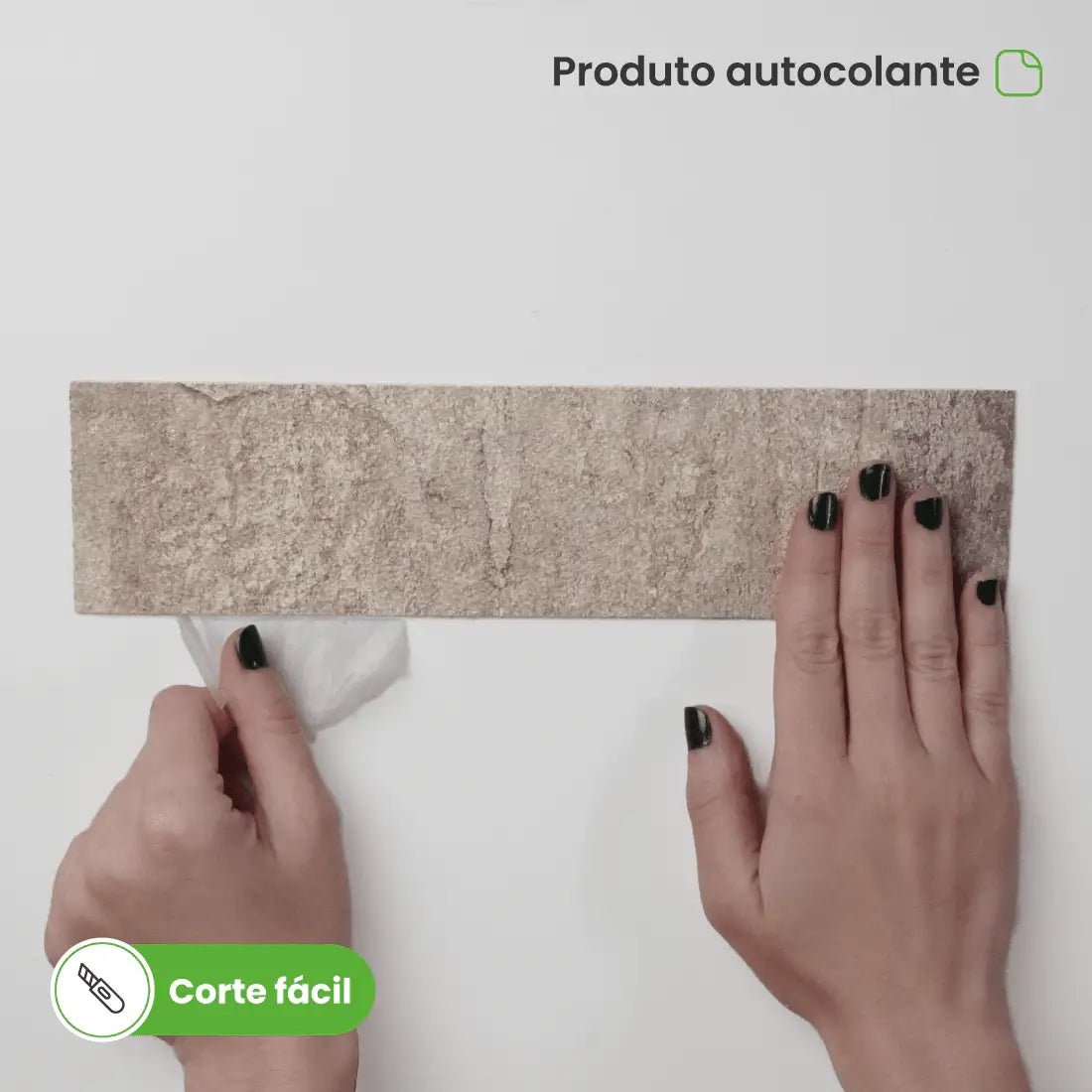 Revestimento Tijolinho Autocolante em Pedra Flexível-Meu-Rodape--