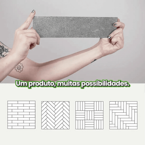 Revestimento Tijolinho Autocolante em Pedra Flexível-Meu-Rodape--