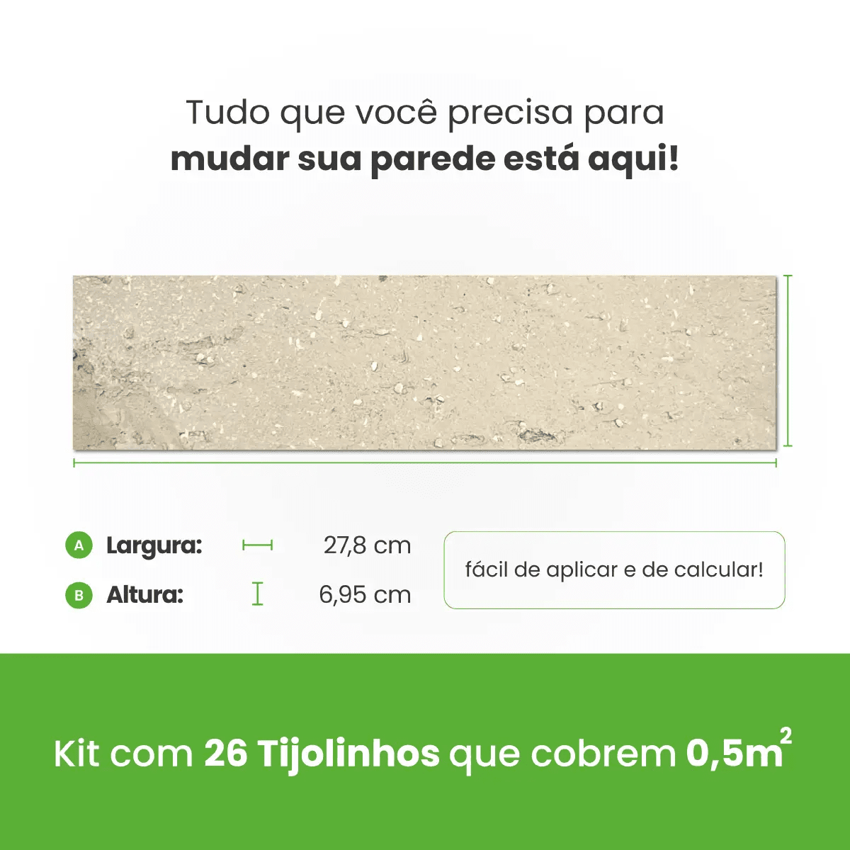 Revestimento Tijolinho Autocolante em Pedra Flexível - Meu Rodapé