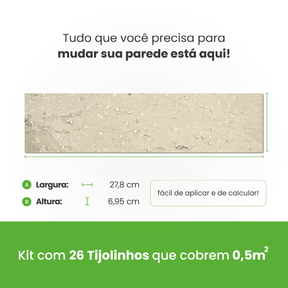 Revestimento Tijolinho Autocolante em Pedra Flexível - Meu Rodapé