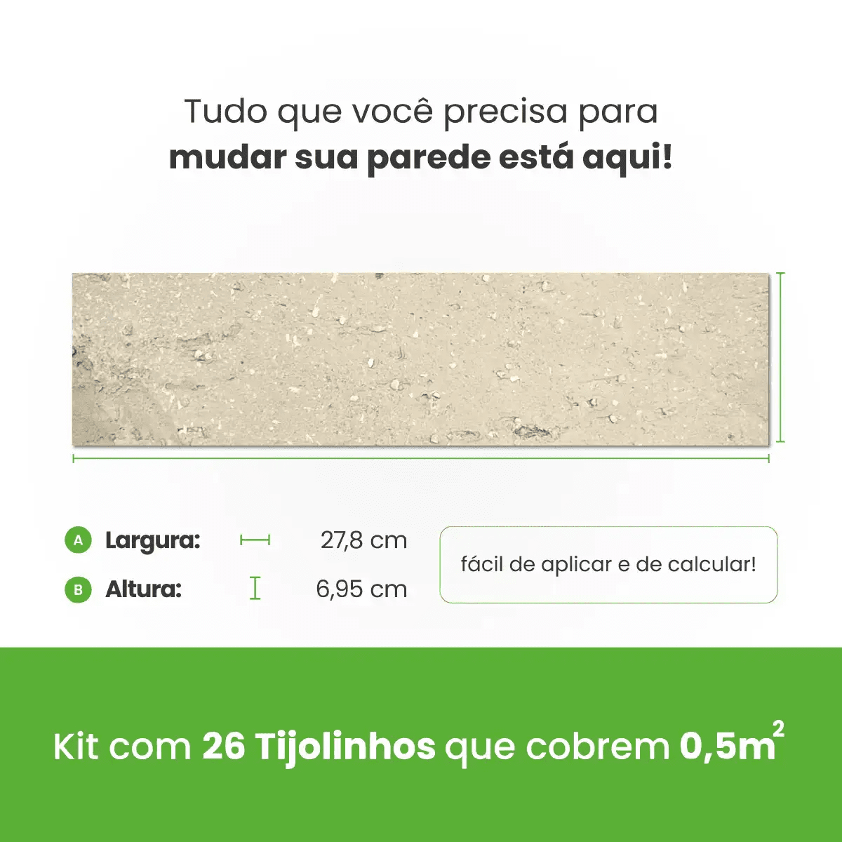 Revestimento Tijolinho Autocolante em Pedra Flexível-Meu-Rodape--