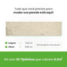 Revestimento Tijolinho Autocolante em Pedra Flexível-Meu-Rodape--