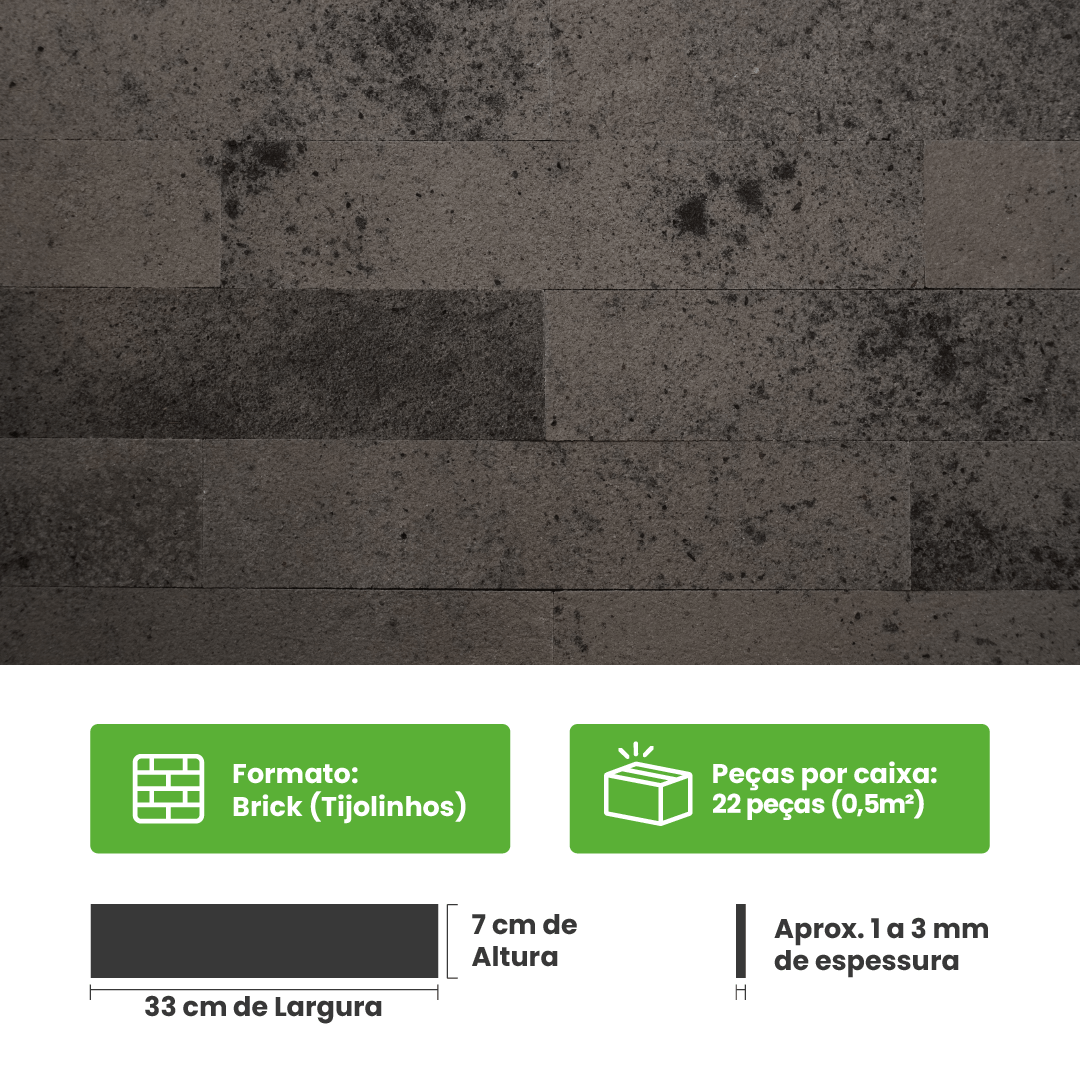 Revestimento Tijolinho Autocolante em Pedra Flexível - Meu Rodapé