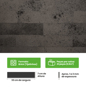 Revestimento Tijolinho Autocolante em Pedra Flexível - Meu Rodapé