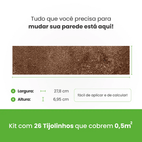 Revestimento Tijolinho Autocolante em Pedra Flexível - Meu Rodapé