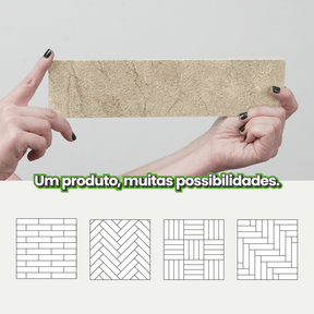 Revestimento Tijolinho Autocolante em Pedra Flexível - Meu Rodapé