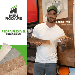 Revestimento Tijolinho Autocolante em Pedra Flexível - Meu Rodapé