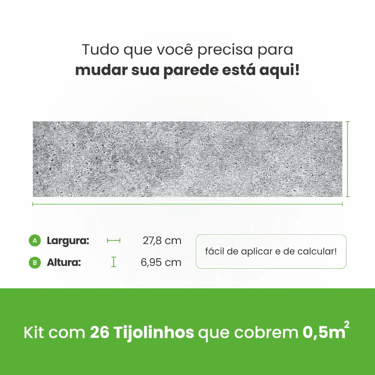 Revestimento Tijolinho Autocolante em Pedra Flexível-Meu-Rodape--