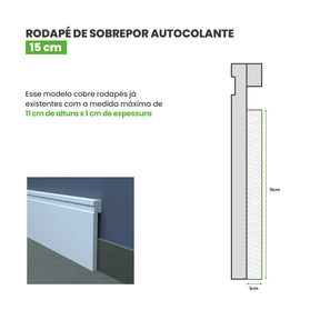 Rodapé de EVA Sobrepor Autocolante | RP16-Meu-Rodape--