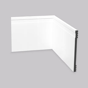 Rodapé de Poliestireno Frisado | Barra de 2 metros - Meu Rodapé