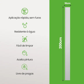 Rodapé de Poliestireno Frisado | Barra de 2 metros-Meu-Rodape--