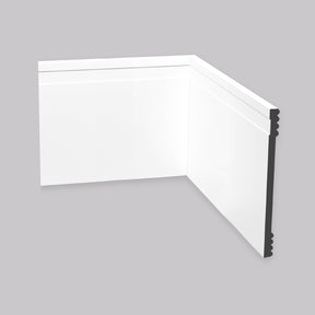 Rodapé de Poliestireno Frisado | Barra de 2 metros - Meu Rodapé