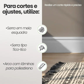 Rodapé de Poliestireno Frisado | Barra de 2 metros-Meu-Rodape--
