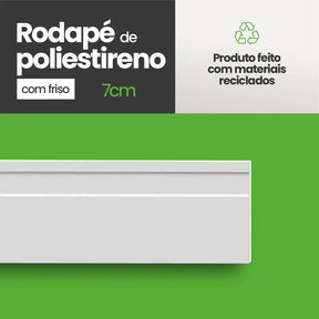 Rodapé de Poliestireno Frisado | Barra de 2 metros-Meu-Rodape--