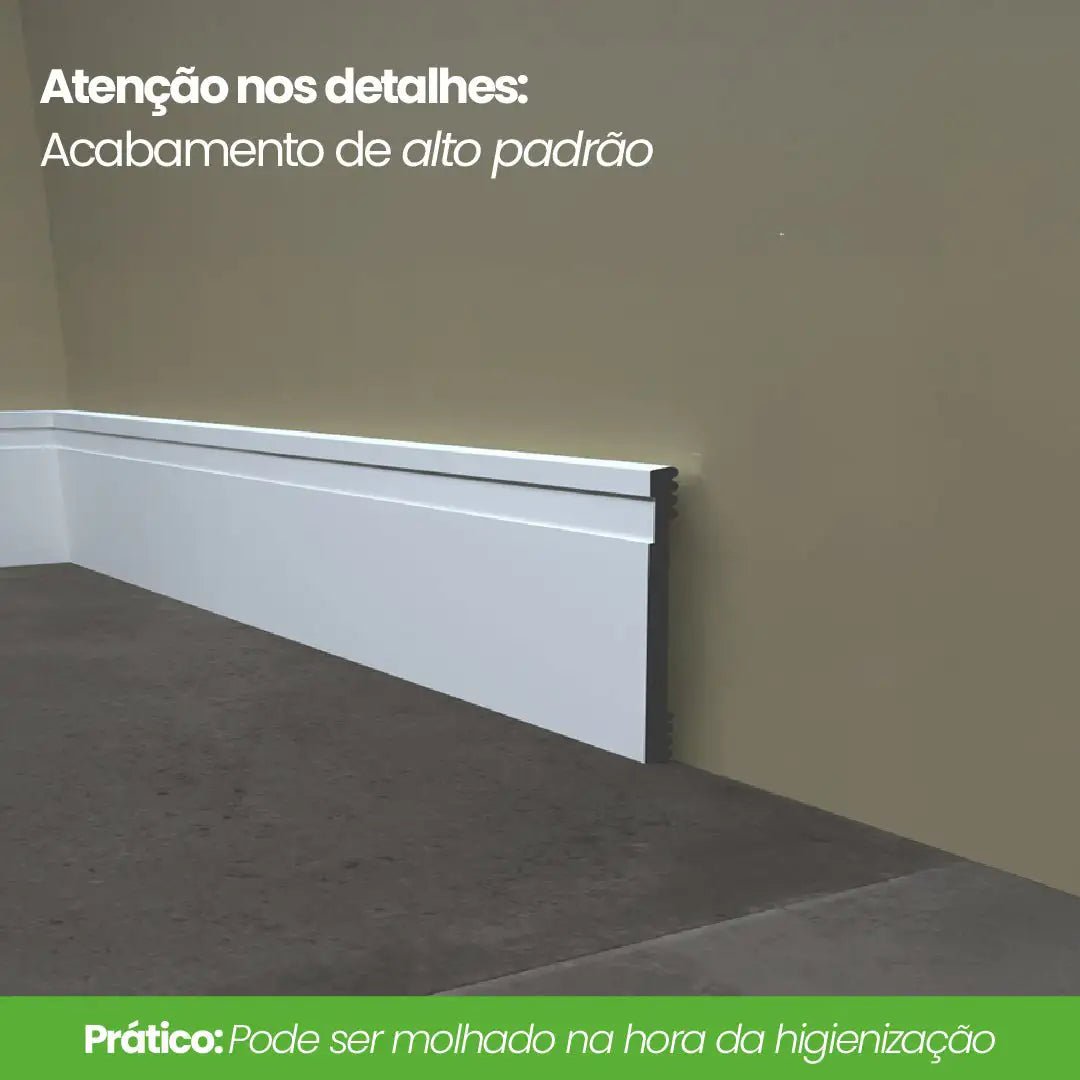Rodapé de Poliestireno Frisado | Barra de 2 metros-Meu-Rodape--