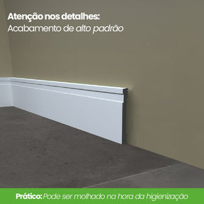 Rodapé de Poliestireno Frisado | Barra de 2 metros - Meu Rodapé