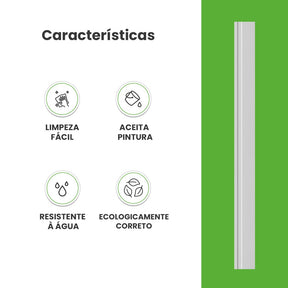 Rodapé de Poliestireno Frisado | Barra de 2 metros - Meu Rodapé