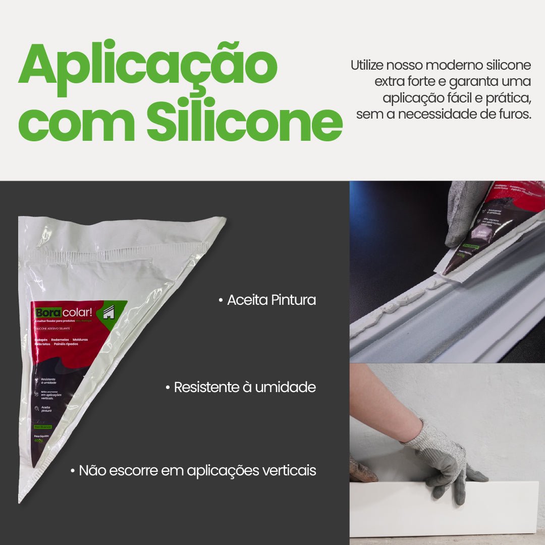 Rodapé de Poliestireno Liso | Barra de 1.8 metros - Meu Rodapé
