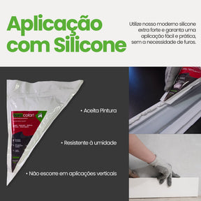 Rodapé de Poliestireno Liso | Barra de 1.8 metros - Meu Rodapé