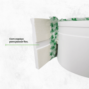 Rodapé Passa fio de EVA Autocolante | RP16 - Meu Rodapé