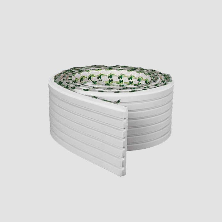 Painel Ripado Autocolante de EVA Branco | Linha SLIM - Meu Rodapé