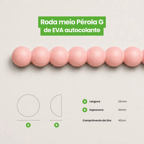 Rodameio Pérola em EVA Autocolante